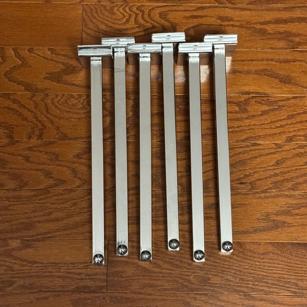 Lot of 6 Slatwall Steel Faceout Brackets 12"